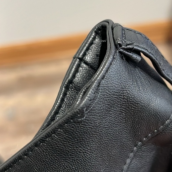 New Look Womens Pants Black Faux Leather Pleated Pleather Slacks Trousers Size 6 - Picture 11 of 15